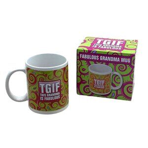 TGIF This Grandma Is Fabulous Mug Cup Abstract Swirl Mother's Grandparent's Day